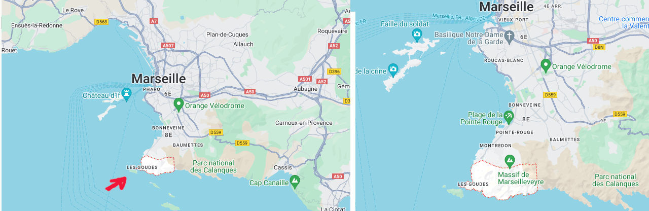 plan les goudes